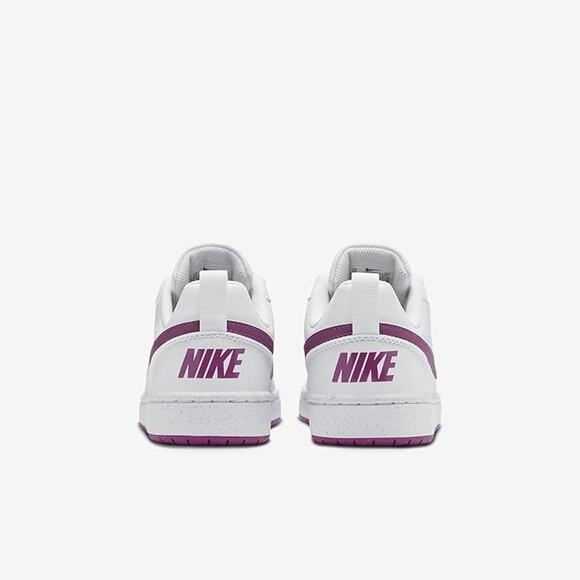 NWT Nike Uni Court Borough Low Recraft Big Kids' Shoes,White/Hot Fuchsia-Sz 4.5 - Picture 5 of 6